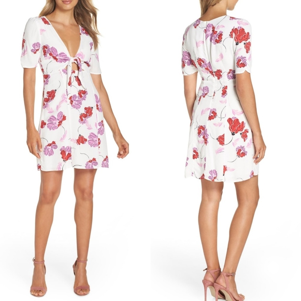 Bardot size 8 floral mini dress